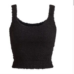 NWT SKIMS- Cozy Collection Cozy Knit Tank in black Onyx Sherpa size large/xl